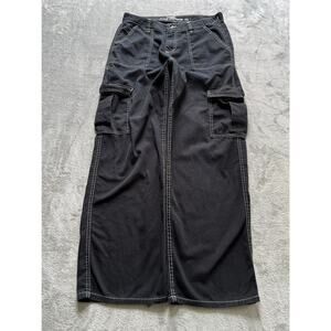 Hot Topic Baggy Carpenter Cargo Pants Womens 11 Jr Black Loose Mall Goth Skater